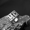 Retro Stainless Steel Geometric Polished Ring Fashion Trendy Unisex Statement Ring
