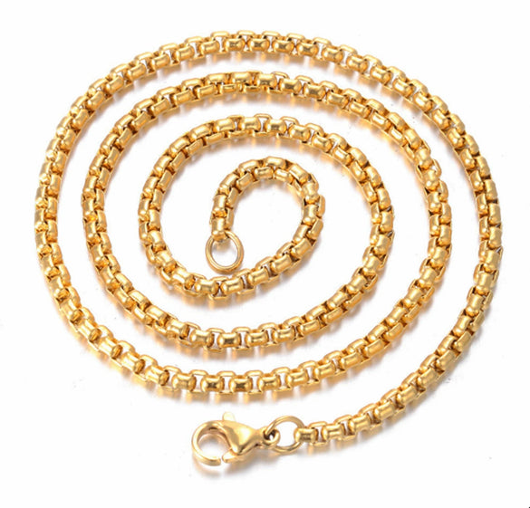 Retro Stainless Steel Gold Plated Pendant Necklace With Electroplated Finish For Women