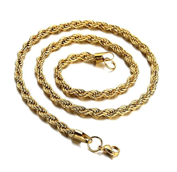 Retro Stainless Steel Gold Plated Pendant Necklace With Electroplated Finish For Women