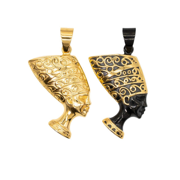 Retro Stainless Steel Gold Plated Pendant Necklace With Electroplated Finish For Women