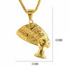 Retro Stainless Steel Gold Plated Pendant Necklace With Electroplated Finish For Women