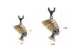 Retro Stainless Steel Gold Plated Pendant Necklace With Electroplated Finish For Women