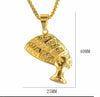 Retro Stainless Steel Gold Plated Pendant Necklace With Electroplated Finish For Women