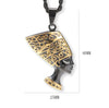 Retro Stainless Steel Gold Plated Pendant Necklace With Electroplated Finish For Women