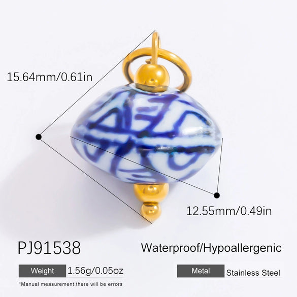 Retro Stainless Steel Handmade Jewelry Pendant With Electroplating