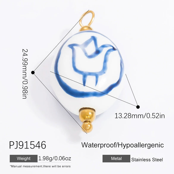 Retro Stainless Steel Handmade Jewelry Pendant With Electroplating