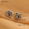 Retro Stainless Steel Heart Earrings With Electroplating Treatment