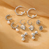 Retro Stainless Steel Heart Earrings With Electroplating Treatment
