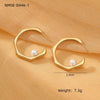 Retro Stainless Steel Heart Earrings With Electroplating Treatment