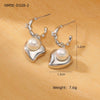 Retro Stainless Steel Heart Earrings With Electroplating Treatment