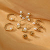 Retro Stainless Steel Heart Earrings With Electroplating Treatment