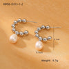 Retro Stainless Steel Heart Earrings With Electroplating Treatment