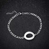 Retro Stainless Steel Letter Charm Bracelet For Women Electroplated Text Jewelry Wholesale