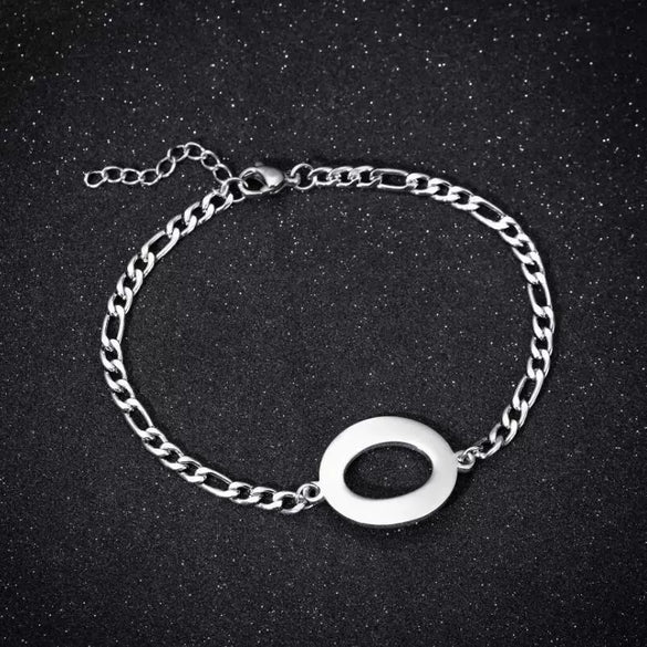 Retro Stainless Steel Letter Charm Bracelet For Women Electroplated Text Jewelry Wholesale