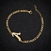 Retro Stainless Steel Letter Charm Bracelet For Women Electroplated Text Jewelry Wholesale