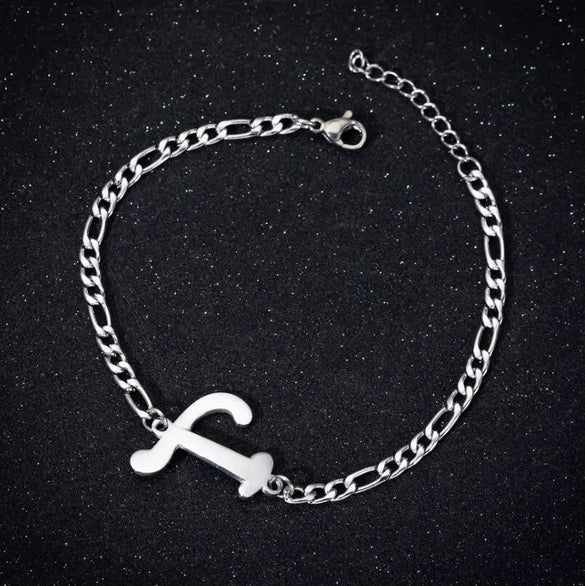 Retro Stainless Steel Letter Charm Bracelet For Women Electroplated Text Jewelry Wholesale