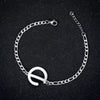 Retro Stainless Steel Letter Charm Bracelet For Women Electroplated Text Jewelry Wholesale
