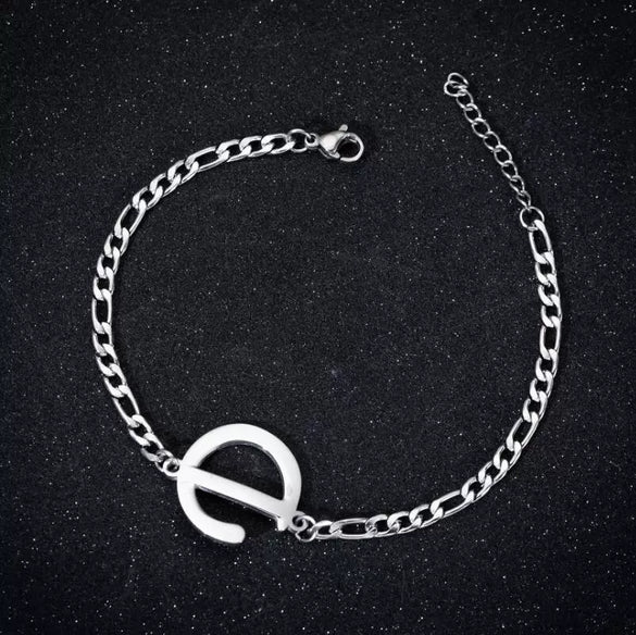 Retro Stainless Steel Letter Charm Bracelet For Women Electroplated Text Jewelry Wholesale
