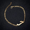 Retro Stainless Steel Letter Charm Bracelet For Women Electroplated Text Jewelry Wholesale