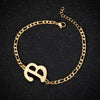 Retro Stainless Steel Letter Charm Bracelet For Women Electroplated Text Jewelry Wholesale