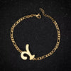 Retro Stainless Steel Letter Charm Bracelet For Women Electroplated Text Jewelry Wholesale