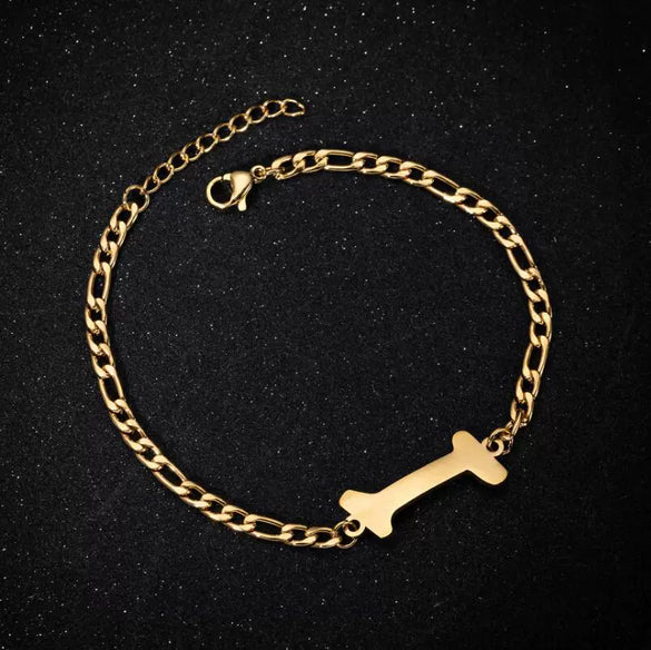 Retro Stainless Steel Letter Charm Bracelet For Women Electroplated Text Jewelry Wholesale