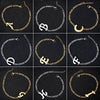 Retro Stainless Steel Letter Charm Bracelet For Women Electroplated Text Jewelry Wholesale