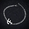 Retro Stainless Steel Letter Charm Bracelet For Women Electroplated Text Jewelry Wholesale
