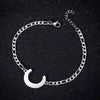 Retro Stainless Steel Letter Charm Bracelet For Women Electroplated Text Jewelry Wholesale