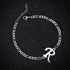 Retro Stainless Steel Letter Charm Bracelet For Women Electroplated Text Jewelry Wholesale