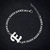Retro Stainless Steel Letter Charm Bracelet For Women Electroplated Text Jewelry Wholesale