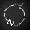 Retro Stainless Steel Letter Charm Bracelet For Women Electroplated Text Jewelry Wholesale