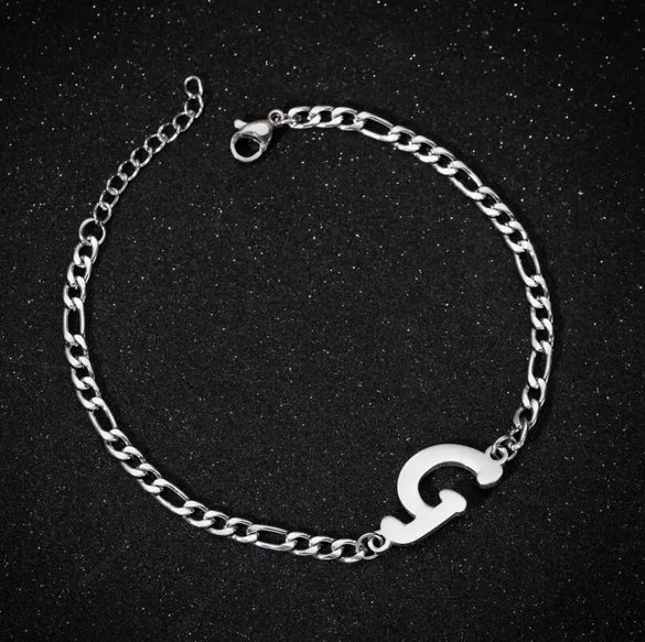 Retro Stainless Steel Letter Charm Bracelet For Women Electroplated Text Jewelry Wholesale