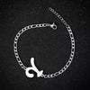 Retro Stainless Steel Letter Charm Bracelet For Women Electroplated Text Jewelry Wholesale