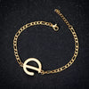 Retro Stainless Steel Letter Charm Bracelet For Women Electroplated Text Jewelry Wholesale