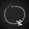 Retro Stainless Steel Letter Charm Bracelet For Women Electroplated Text Jewelry Wholesale