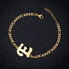 Retro Stainless Steel Letter Charm Bracelet For Women Electroplated Text Jewelry Wholesale