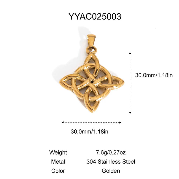 Retro Stainless Steel Pendant Jewelry With Cross And Star Pattern Vacuum Real Gold Electroplating In Pvd Furnace