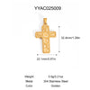 Retro Stainless Steel Pendant Jewelry With Cross And Star Pattern Vacuum Real Gold Electroplating In Pvd Furnace