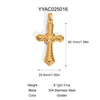 Retro Stainless Steel Pendant Jewelry With Cross And Star Pattern Vacuum Real Gold Electroplating In Pvd Furnace