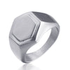 Retro Stainless Steel Prism Ring For Men And Women Electroplated Titanium Steel Fashion Statement Band
