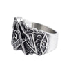 Retro Stainless Steel Signet Ring With Polished Pattern Design For Men And Women