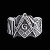 Retro Stainless Steel Signet Ring With Polished Pattern Design For Men And Women