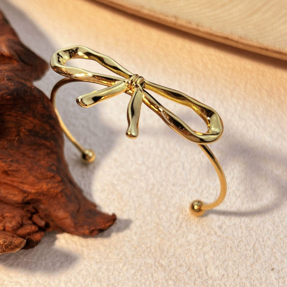 Retro Stainless Steel Starfish Scallop Open Bracelet Electroplated Highend Jewelry