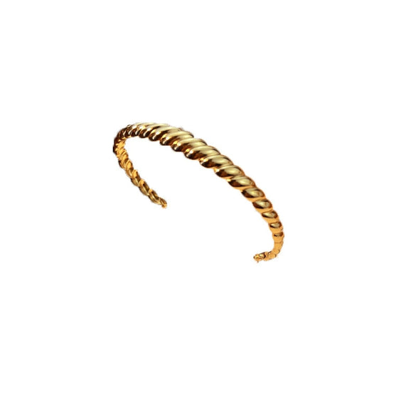 Retro Stainless Steel Starfish Scallop Open Bracelet Electroplated Highend Jewelry
