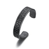 Retro Stainless Steel Text Bracelet For Men With Electroplated Finish Wholesale Fashion Jewelry Accessory