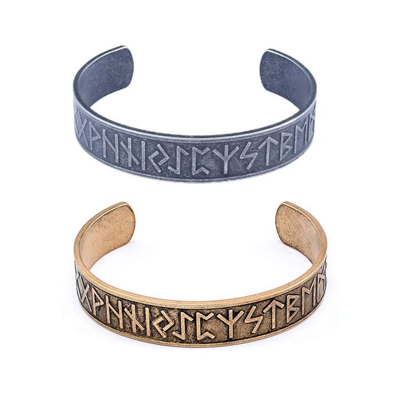 Retro Stainless Steel Text Bracelet For Men With Electroplated Finish Wholesale Fashion Jewelry Accessory