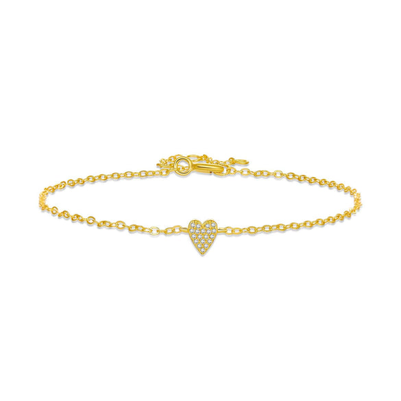 Retro 925 Sterling Silver Heart Shaped Women's Bracelet With Multi Adjustable Buckle Geometric Pattern Platinum Or 18K Gold Electroplating And Zircon Inlay