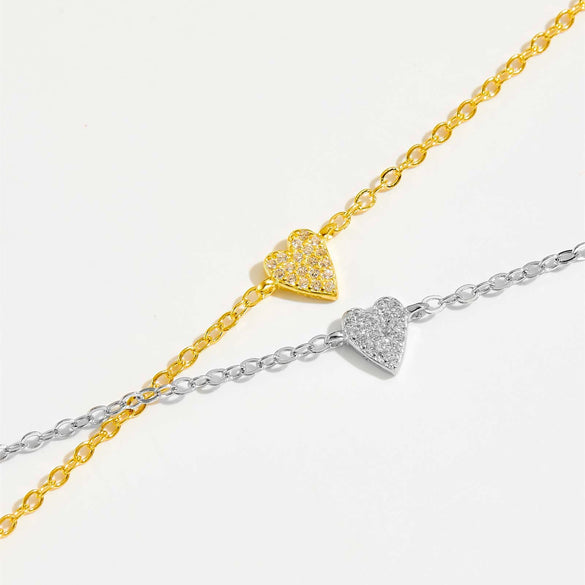 Retro 925 Sterling Silver Heart Shaped Women's Bracelet With Multi Adjustable Buckle Geometric Pattern Platinum Or 18K Gold Electroplating And Zircon Inlay