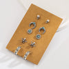 Retro Style Alloy Turquoise Earrings Set With Skull Horn Oval Geometric And Animal Zodiac Design For Women